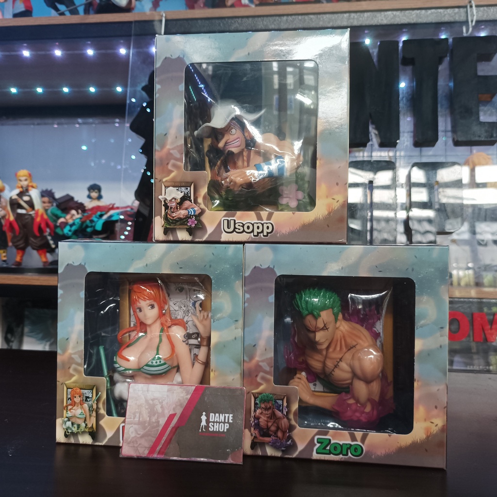 Mô Hình One Piece Bán Thân Nhân Vật Zoro, Nami, Usop 11cm