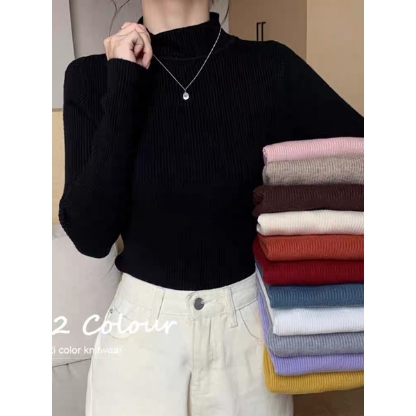 ÁO LEN TĂM CỔ 3 PHÂN CHẤT TÀU DÀY DĂN MỀM MỊN KHÔNG XÙ HÀNG QUẢNG CHÂU CHÍNH HÃNG 100%