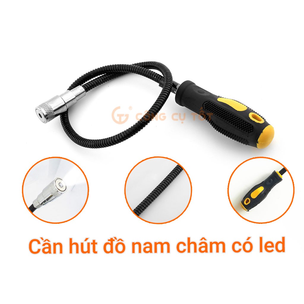 Cần nam châm hút đồ có LED