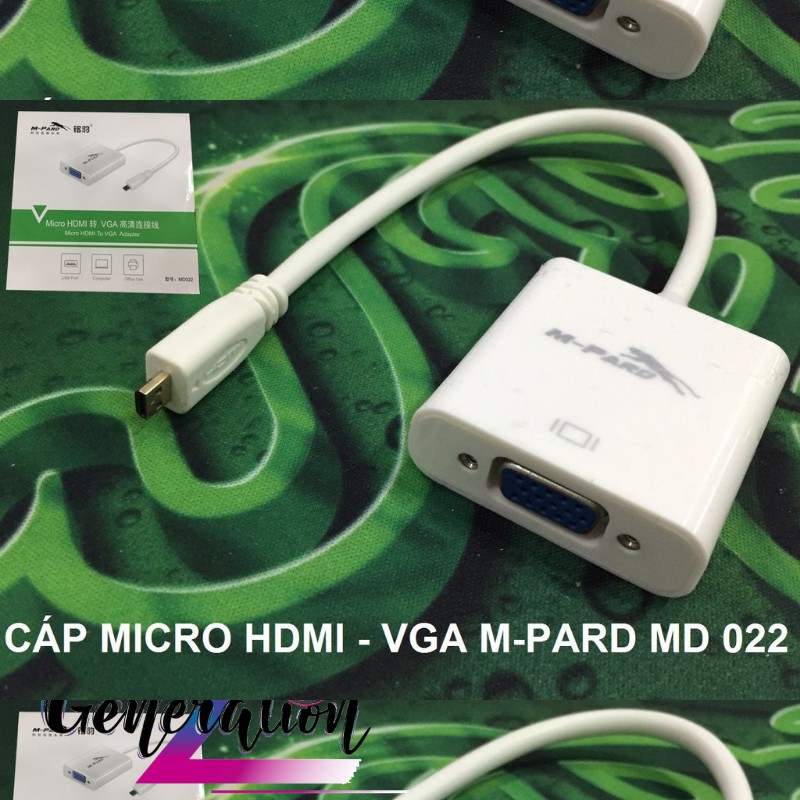 [Mã ELFLASH5 giảm 20K đơn 50K] CÁP CHUYỂN MICRO HDMI SANG VGA M-PARD MD022