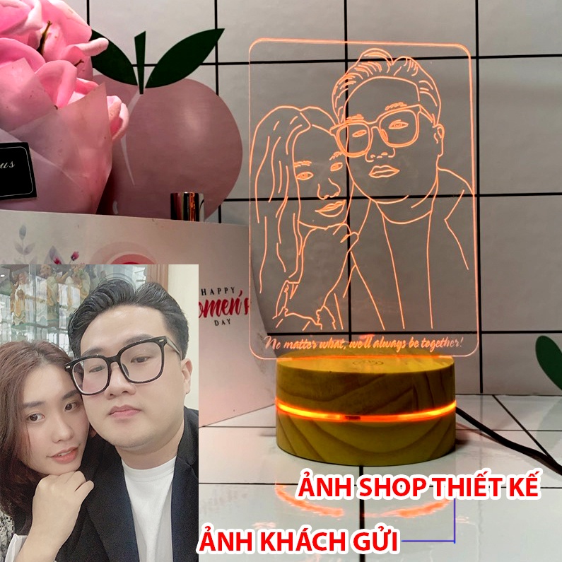 Đèn ngủ khắc Chipi - Đèn ngủ khắc theo yêu cầu