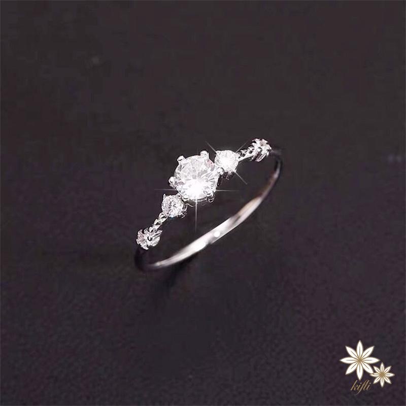 【kifli】Nhẫn Bạc 925 Kiểu Dáng Đơn Giản Thời Trang Dành Cho Nữ
