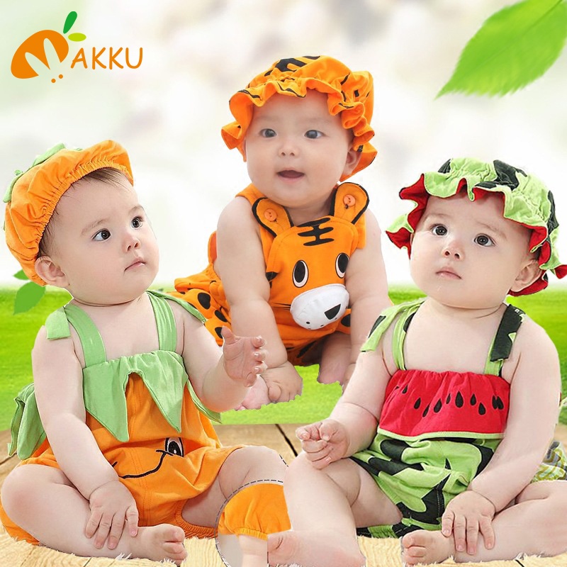 Romper cho bé trai bé gái trẻ em mới sinh Quần áo trẻ em dễ thương trang phục thời trang hoạt hình mùa hè Quần áo trẻ em AKKU