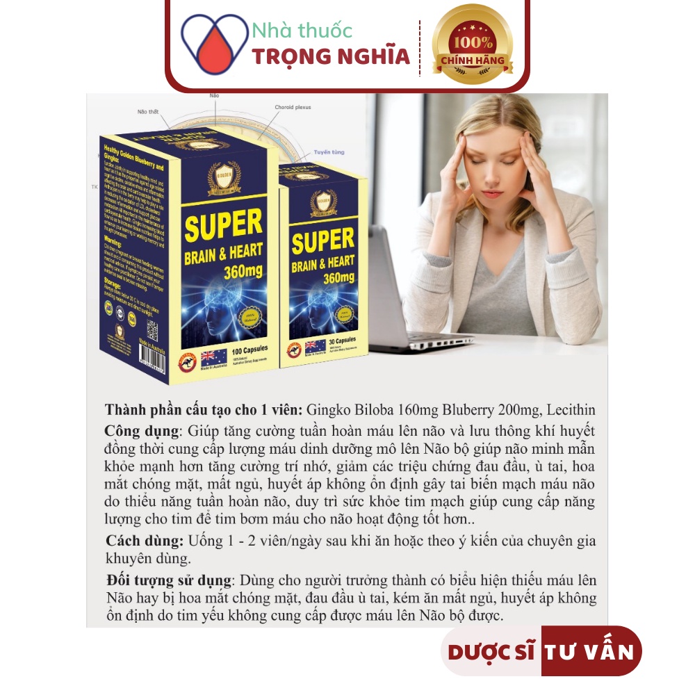 Bổ não và tim mạch Golden Super Brain & Heart
