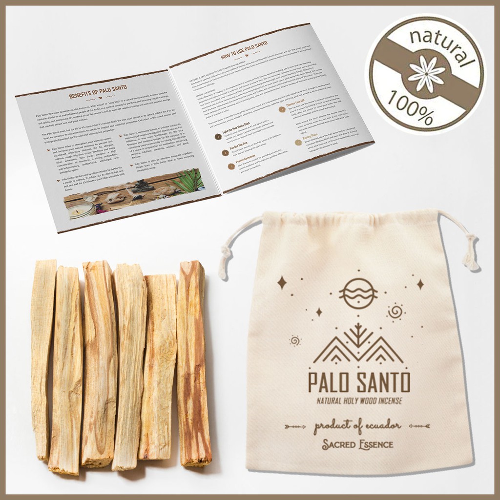 *ECUADOR* Palo Santo Gift Set - 5 thanh gỗ Trắc xanh nhập khẩu từ Ecuador chất lượng tốt nhất
