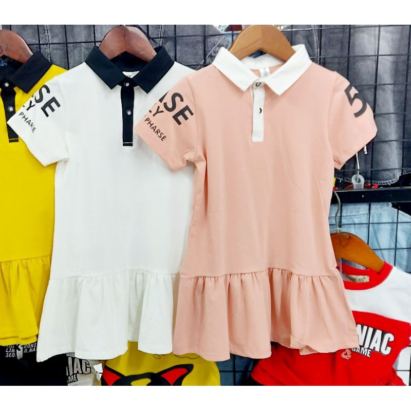Đầm Polo đuôi cá 👩‍🌾bé gái 👩‍🌾năng động mà vẫn xinh yêu (17-35kg, 5-10 tuổi)