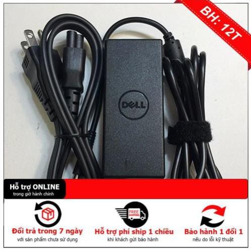 Sạc Laptop Dell 19.5V - 3.34A (65W) Chân Kim Nhỏ kích thước 4.5mm x 3.0mm - Hàng zin ZIN
