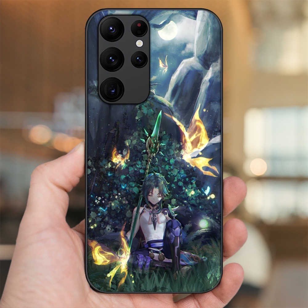 Ốp lưng Samsung S20 Ultra viền đen in hình Xiao Genshin Impact