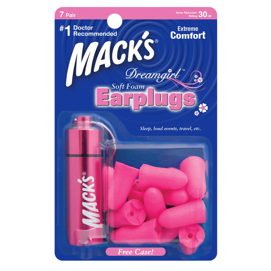 Hộp 7 đôi nút bịt tai dành cho ngủ ngon thương hiệu Mack's 
