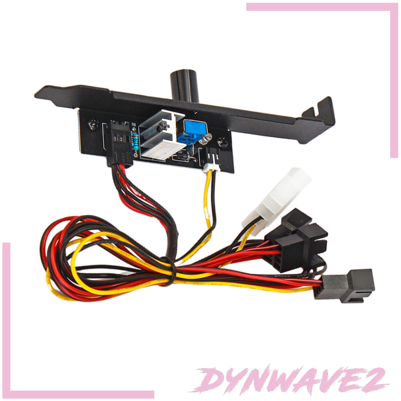 [DYNWAVE2]3 Channels PC Cooling Fan Speed Controller Governor PCI Bracket 12V Power