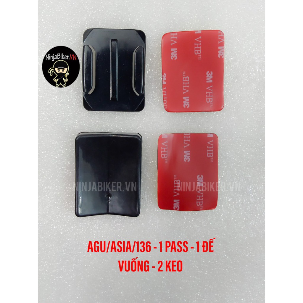 PASS GẮN CẰM CÁC DÒNG CHUYÊN DỤNG( 1 pass+ 1 đế vuông+ 2 keo)