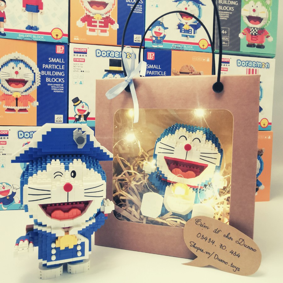 Hộp quà, hộp trưng bày phong cách Vintage kraft Châu Âu 400gsm - size 21cm x 18,8cm x 9,2cm đựng vừa Doraemon Balody | BigBuy360 - bigbuy360.vn