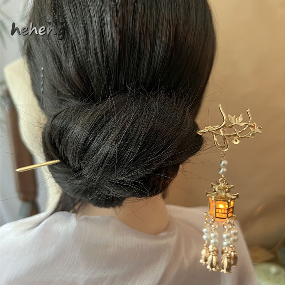 Kẹp Tóc Kim Loại Chống Trượt Phát Sáng Phong Cách Trung Hoa