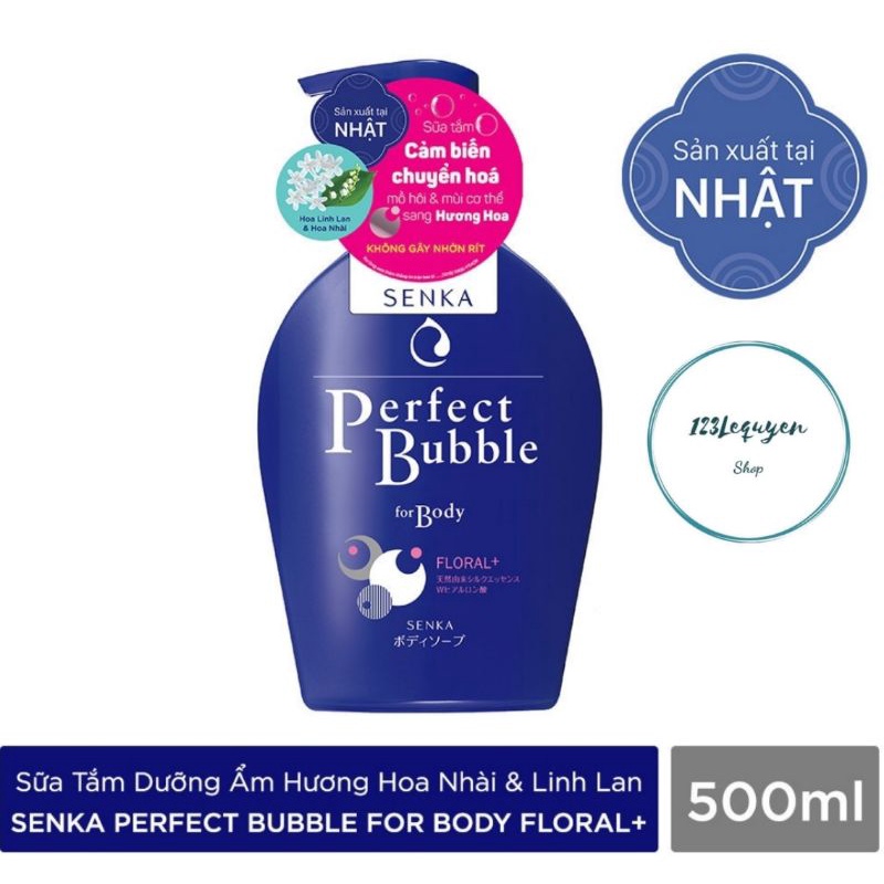 Sữa Tắm Dưỡng Ẩm Hương Hoa SENKA Perfect Bubble For Body Floral 500ml