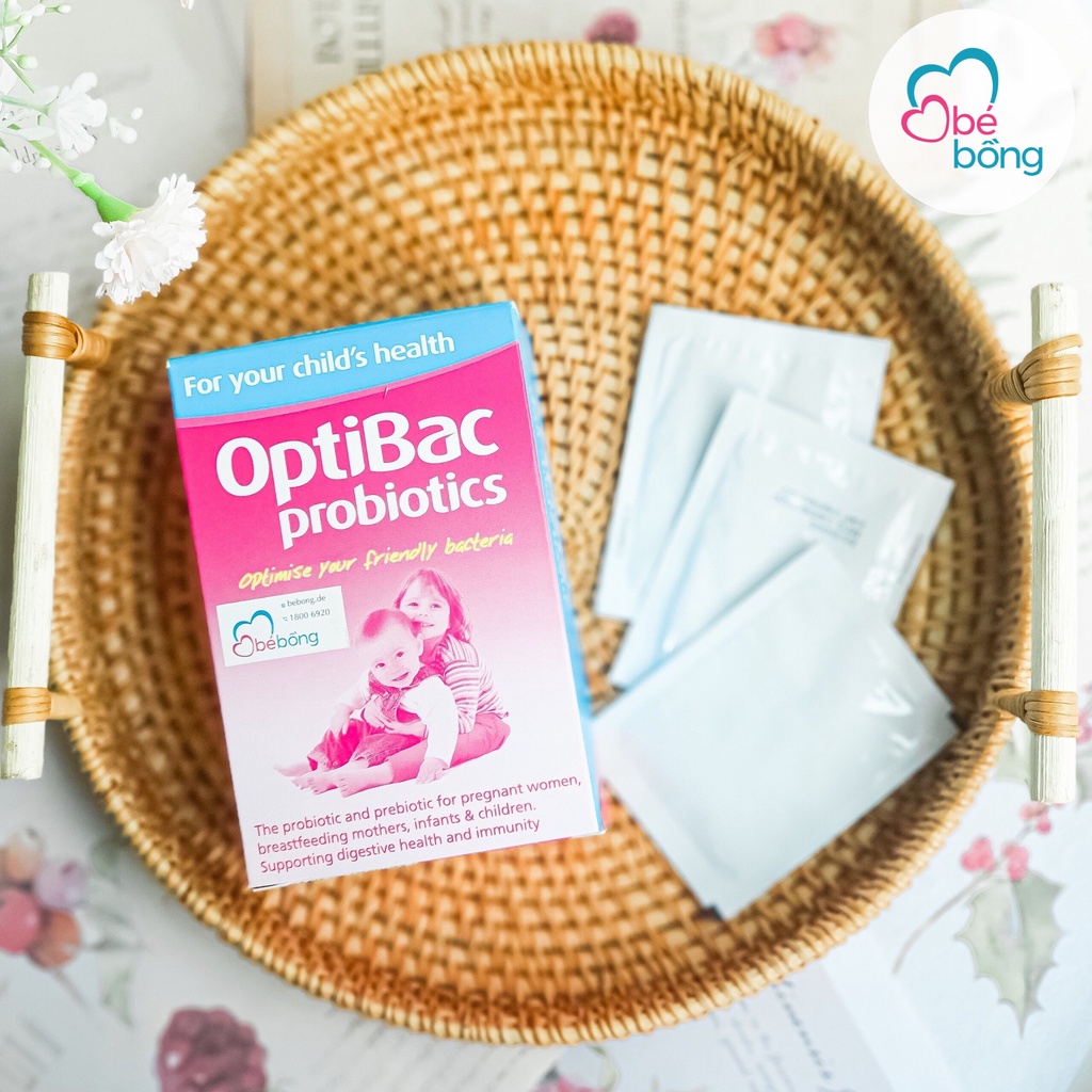 Men Optibac Probiotics hồng dạng bột 30 gói