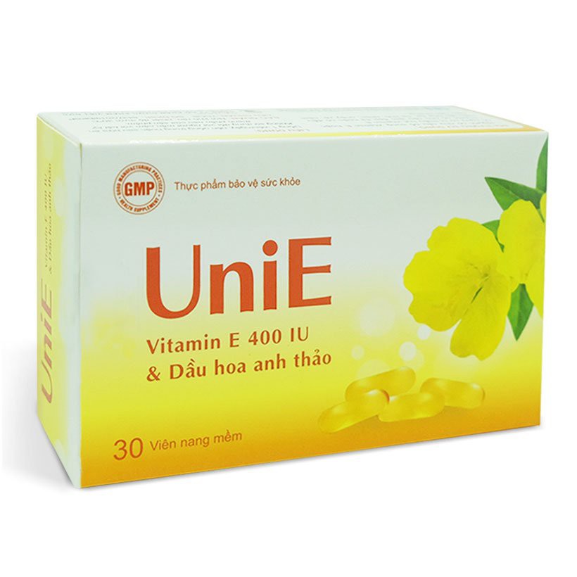 UniE - Vitamin E 400 IU, Dầu hoa anh thảo | Thế Giới Skin Care