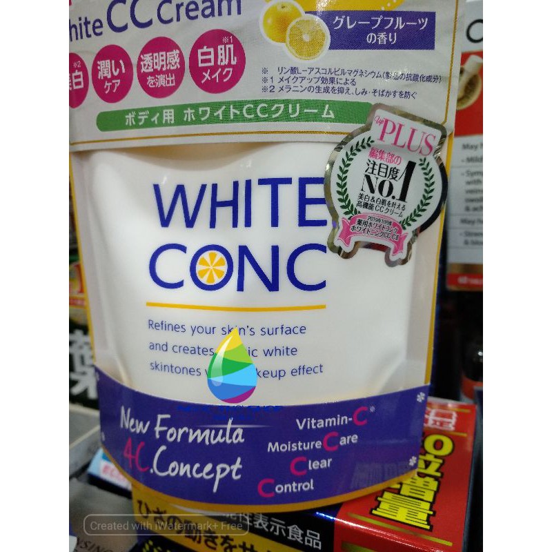 ( auth) Kem Dưỡng Thể Trắng Da White Conc White CC Cream 200g