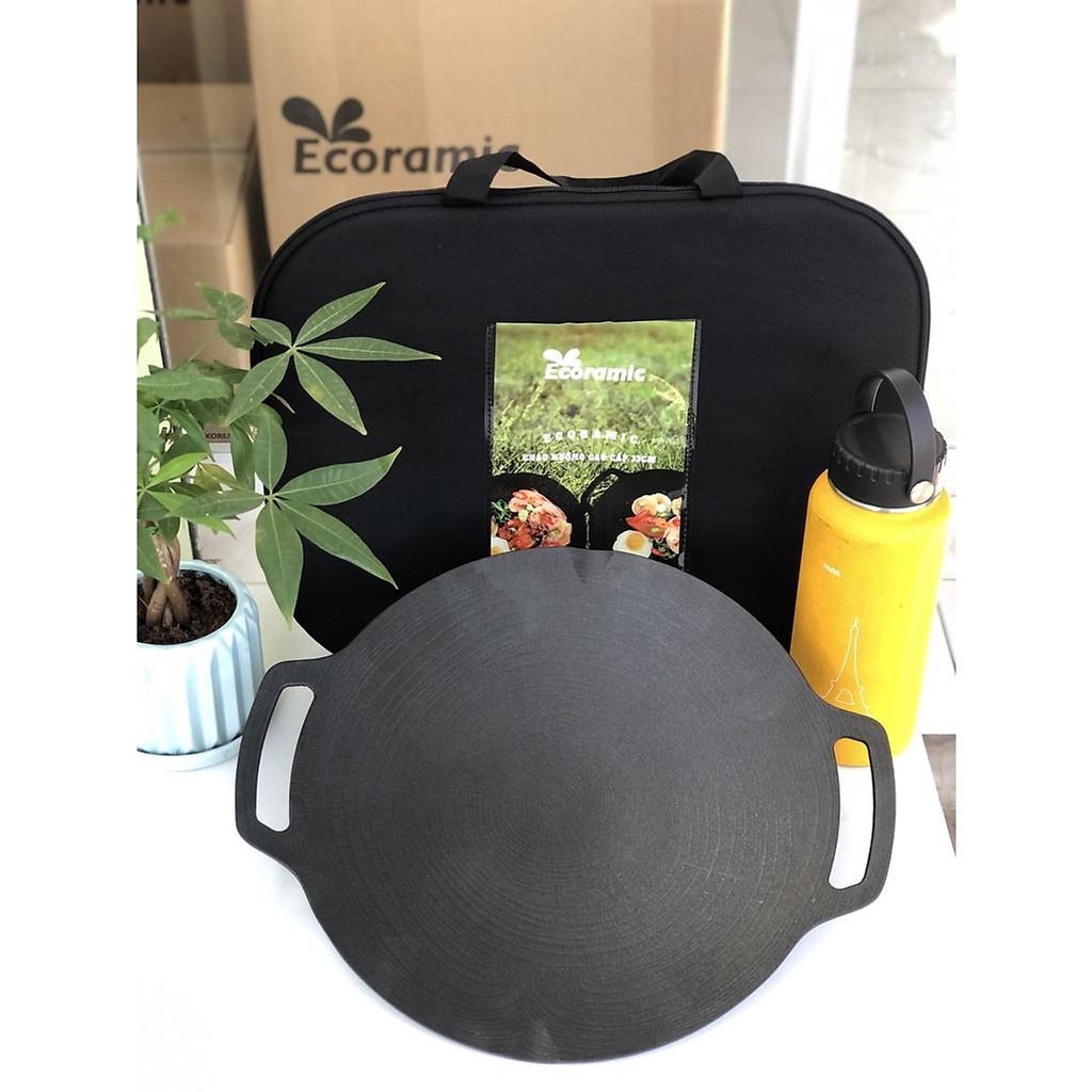 CHẢO ĐÁ NƯỚNG THỊT BBQ NGOÀI TRỜI SIÊU TIỆN LỢI CHẤT LIỆU GANG THÉP CÓ LỚP CHỐNG DÍNH DỄ DÀNG VỆ SINH