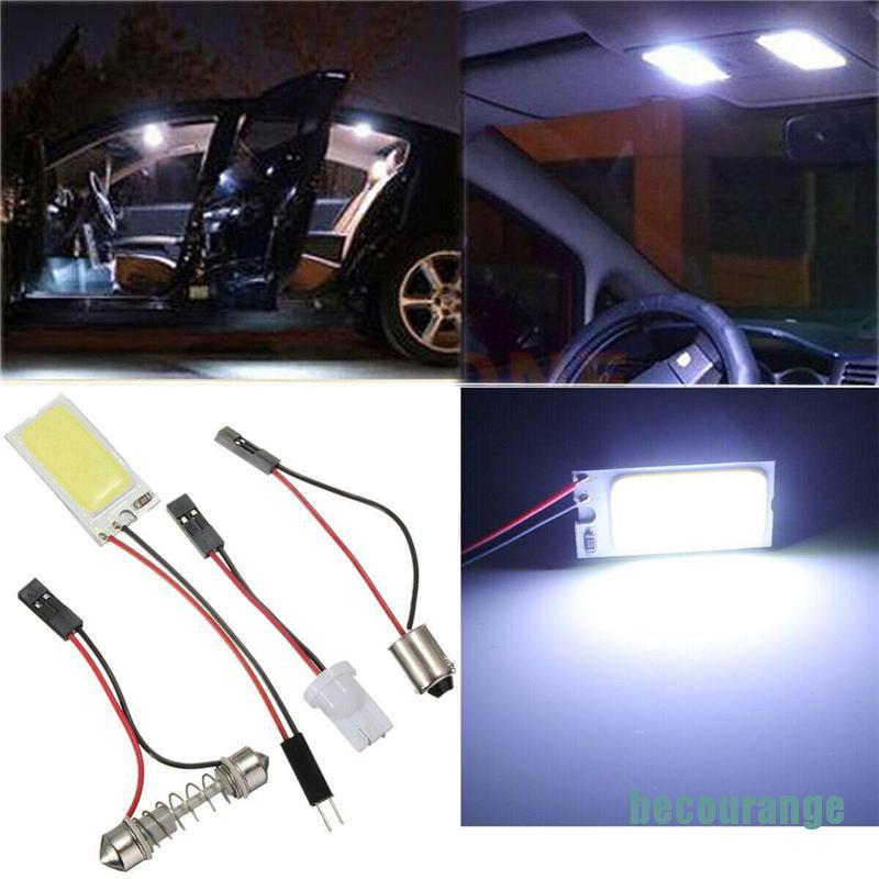 [becourange]HID White 24COB LED Panel Light For Car Interior Door Trunk Map Dome Light