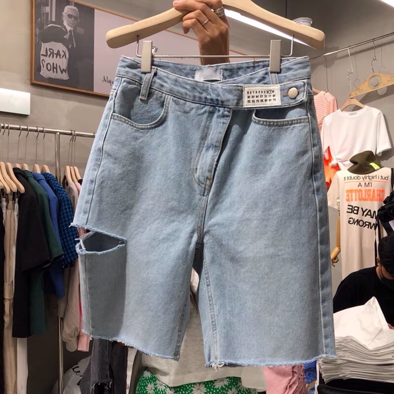 Quần short / sooc đùi denim ống rộng xẻ đùi Ulzzang oversize siêu chất ❤️