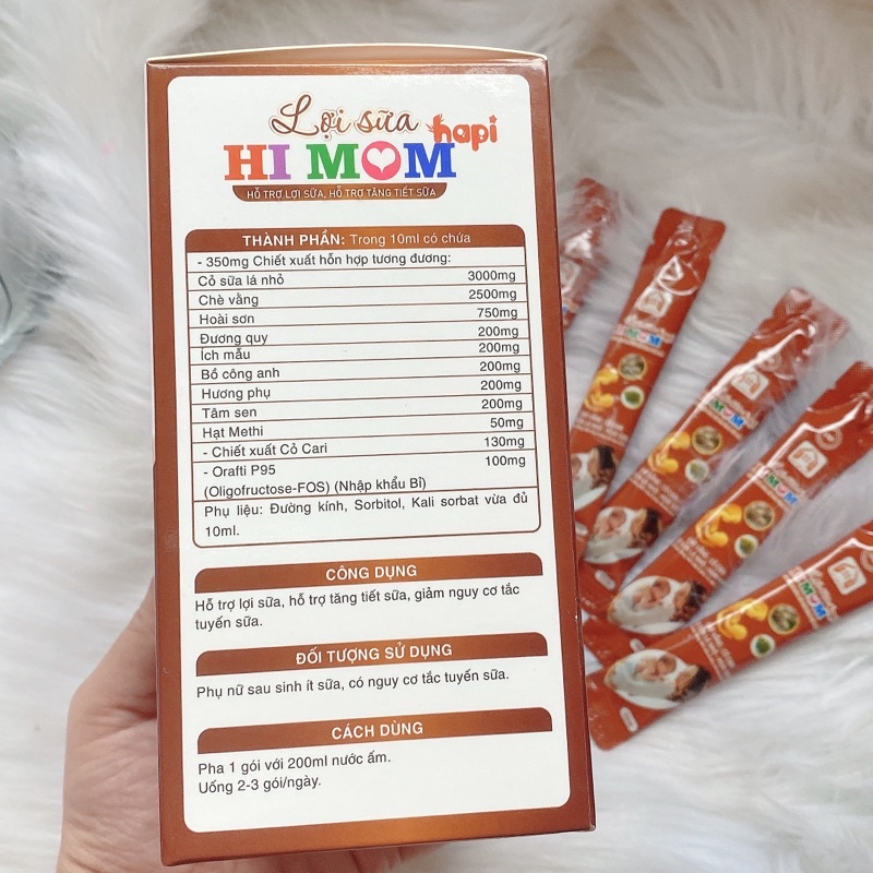 10 Gói LỢI SỮA HI MOM (HIMOM) Hapi Dùng Thử - Giúp Nhiều Sữa ,Thông tuyến Sữa ,Mát sữa ,Thơm Sữa cho Cho Mẹ Sau sinh