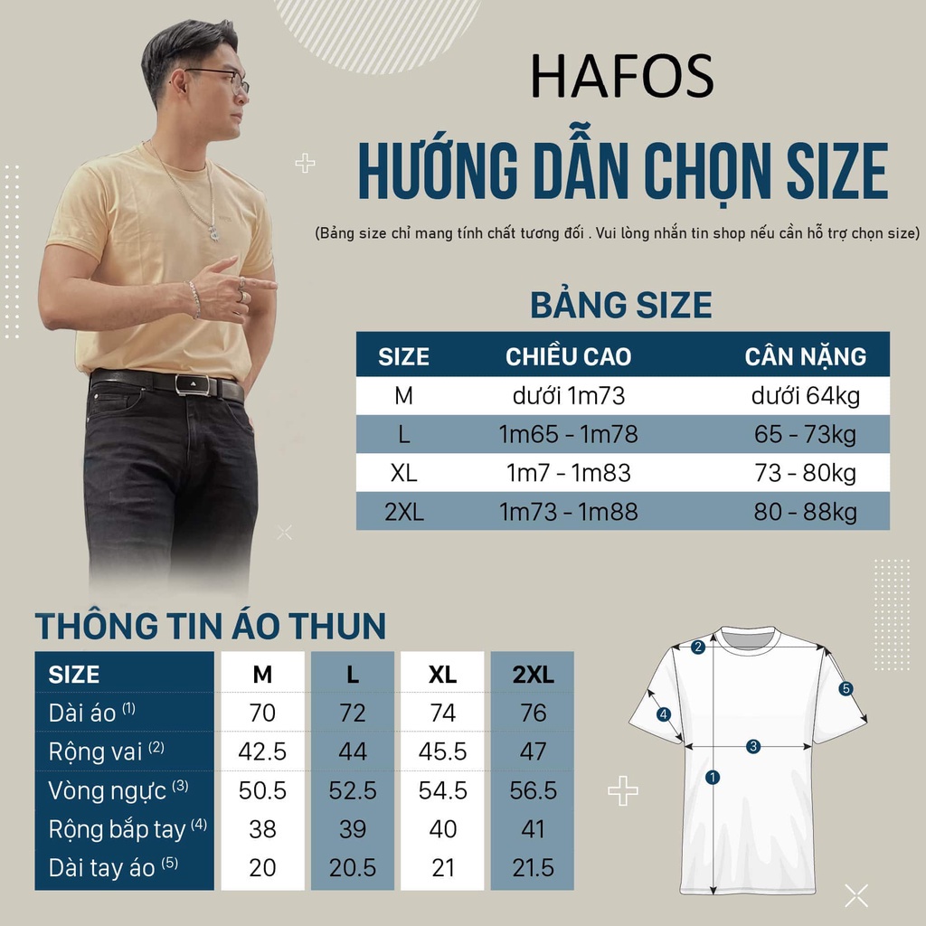 Áo thun nam cổ tròn HAFOS cao cấp, lịch lãm HAFOS - GUTTI