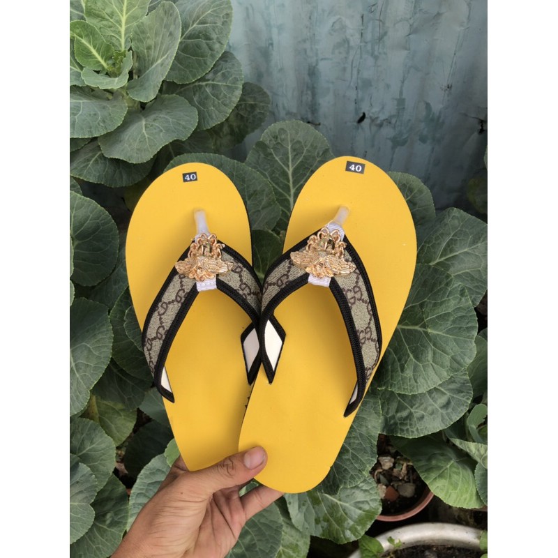 Dép cặp nam nữ, SANDALTHOITRANG, Dép sandal nữ xỏ ngón và Dép nam quai kẹp Trắng/Vàng sandal đồng nai full size 30-44