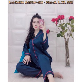 SÉT ĐỒ BỘ LỤA SATIN TAY DÀI QUẦN DÀI CÓ SIZE TỪ 40-75KG