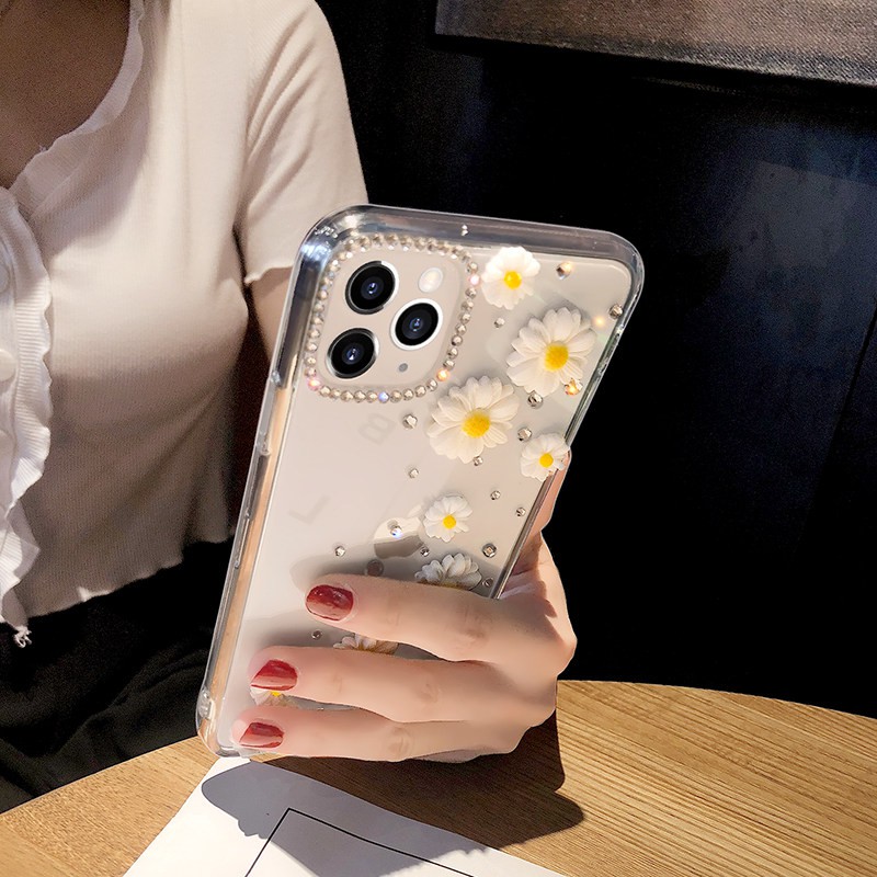 Ốp Điện Thoại Tpu Dẻo Trong Suốt Họa Tiết Hoa Cúc Vàng Lấp Lánh Cho Iphone 11 12 Pro Max X Xr Xs Max 6 6s 7 8 Plus Se 2020 12 | BigBuy360 - bigbuy360.vn