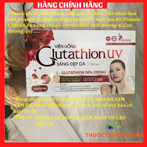 Viên uống đẹp da Glutathion Collagen peptide Vitamin E Nhau Thại Cừu ...chống lão hóa giảm nhăn mờ thâm nám sáng da