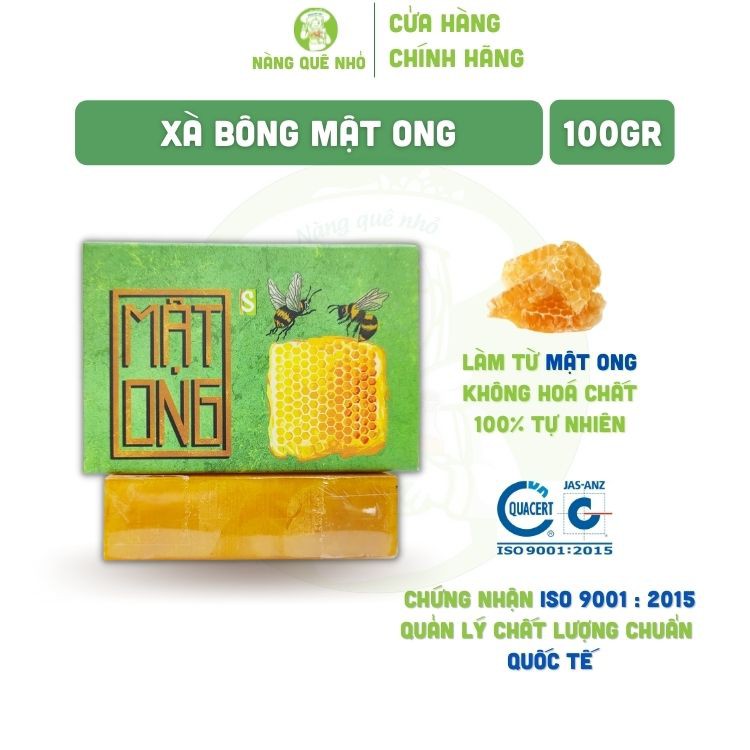 Xà Bông Nghệ Mật Ong Xà Bông Sinh Dược Ngừa Mụn Dưỡng Da Ngừa Thâm 100gr