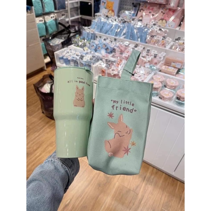 Set ly Moshi Thái lan kèm túi, Bình nước 750ml kèm nắp Cốc đựng nước An toàn vệ sinh