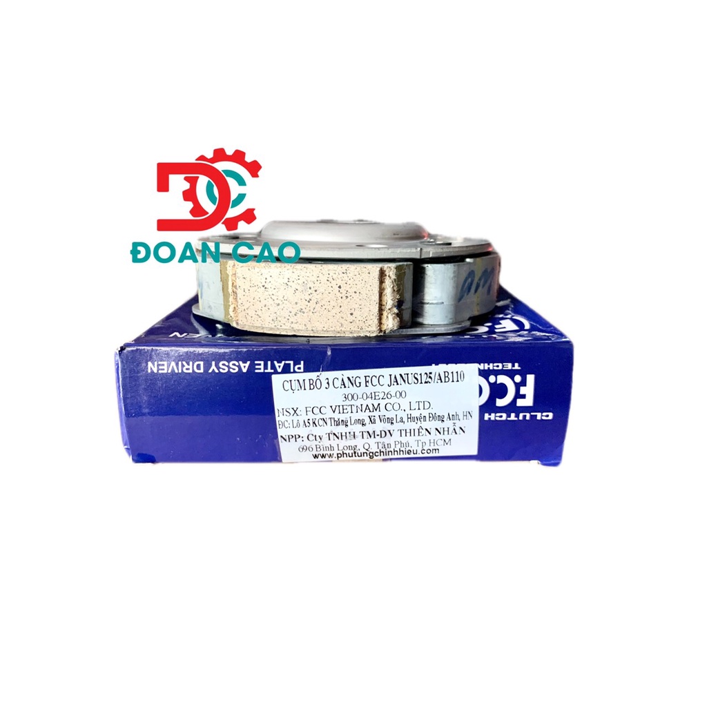 Nguyên cụm bố 3 càng chính hãng FCC xe Honda Airblade 110, Ab 125 150, Pcx, Vairo, Lead, SH, Vision, Yamaha Janus, Nvx