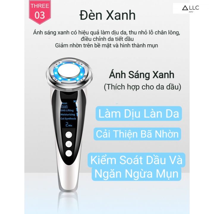 Máy mát xa nóng lạnh, máy điện di tinh chất chăm sóc da mặt bản cao cấp 2022