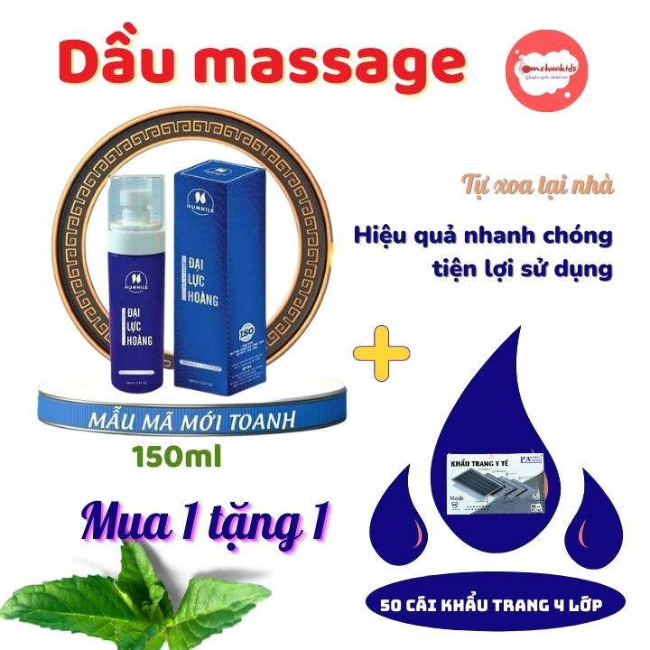 Dầu xoa bóp Đại Lực Hoàng - Tặng khẩu trang - hỗ trợ các bệnh cơ xương khớp