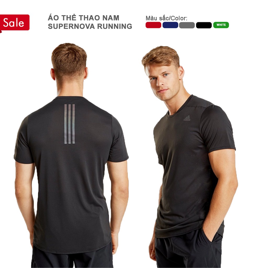 Áo thể thao nam Supernova running logo phản quang