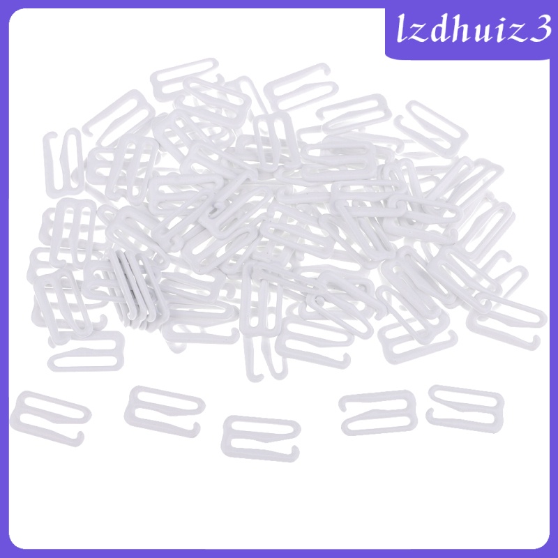 Gemgem Loey 100Pcs Metal Bra Strap Adjuster Slider Hook 9 Lingerie Sewing Crafts