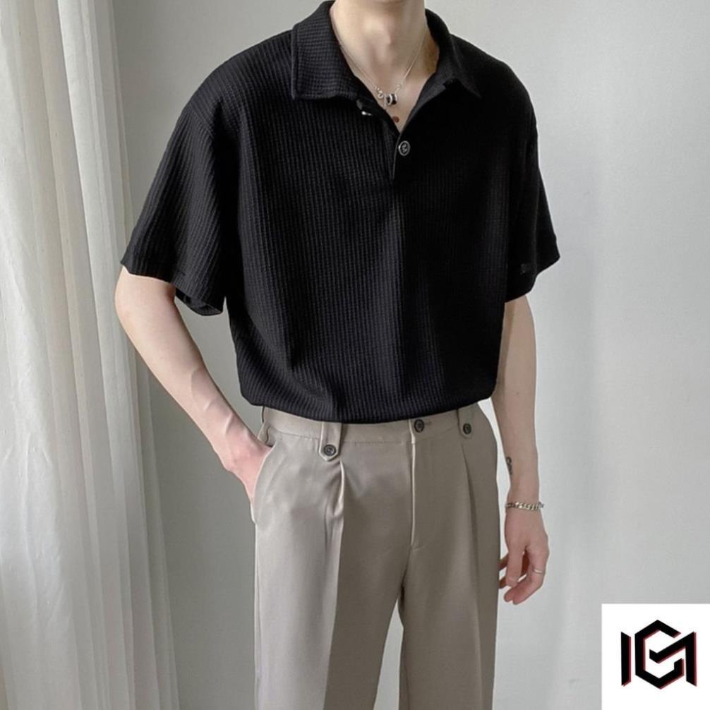 Áo Polo Nam CHUMI áo thun polo from rộng cổ bẻ unisex thời trang cao cấp Hàn Quốc AT311