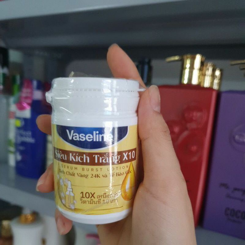 Kem Kích Trắng Vaseline x10  hủ 200GR-Kem kích trắng dưỡng ẩm Vaseline X10 mềm mịn trắng sáng -CHÍNH HÃNG