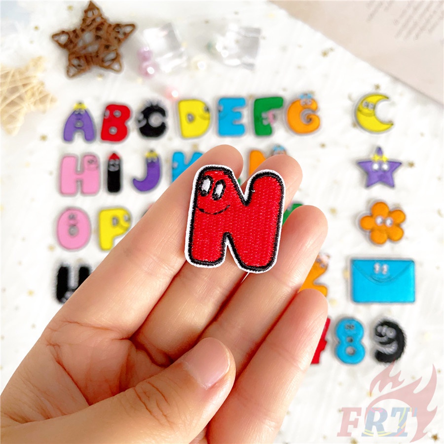 ✿ Sticker Ủi Thêu Hình Chữ Cái / Số ✿ 1 Sticker Ủi Thêu Hình Huy Hiệu