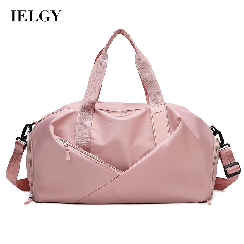 IELGY Túi Đeo Vai Màu Trơn Có Phân Ngăn Khô Và Ướt Tiện Dụng Cho Nữ
