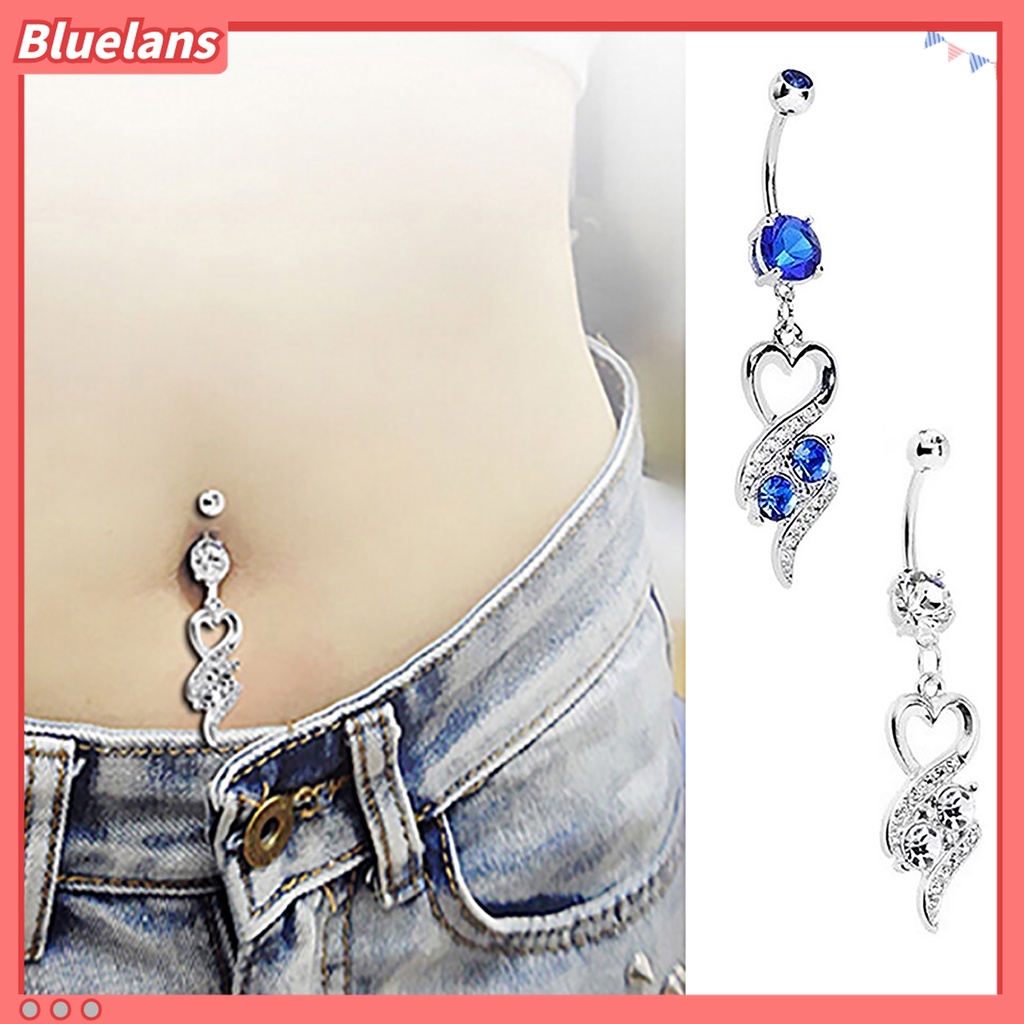 Khuyên rốn đính đá bằng thép y tế