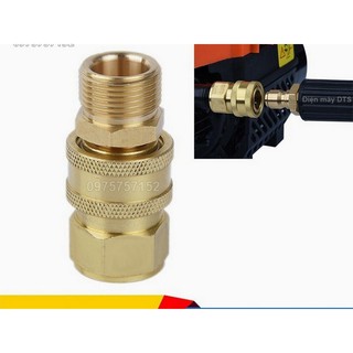 BỘ KHỚP NỐI NHANH ĐỒNG THAU 22MM -ĐẦU RA CHO MÁY RỬA XE ÁP LỰC CAO