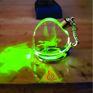 Móc khóa pha lê phát sáng khắc hình ngựa bay 3d_quà tặng- plnb