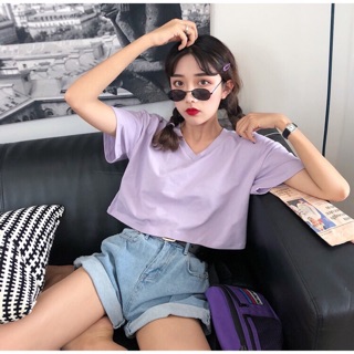 (Sale số lượng cuối) Áo croptop cổ tim (Có ảnh thật)