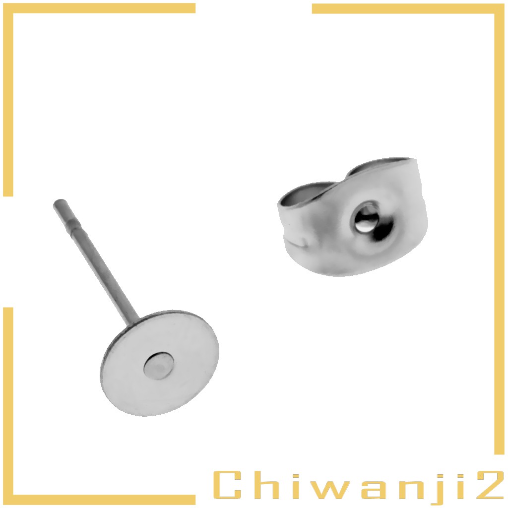 [CHIWANJI2] 15 Pairs Stainless Steel Stud Back Findings Back Stoppers Butterfly Backs