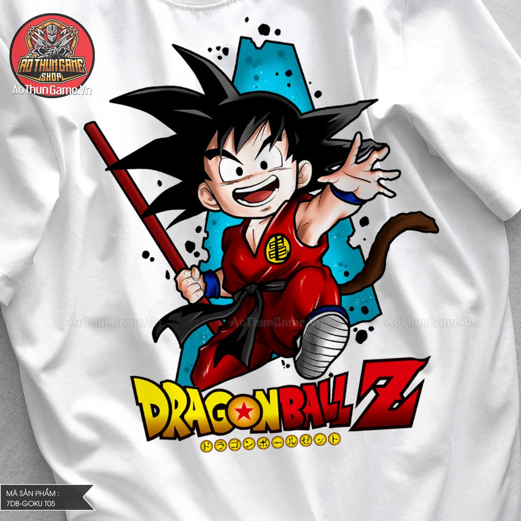 Áo thun Anime Songoku T05 Dragon Ball Z chính hãng giá xưởng có size Goku cho trẻ em bé trai và bé gái / AoThunGameVn