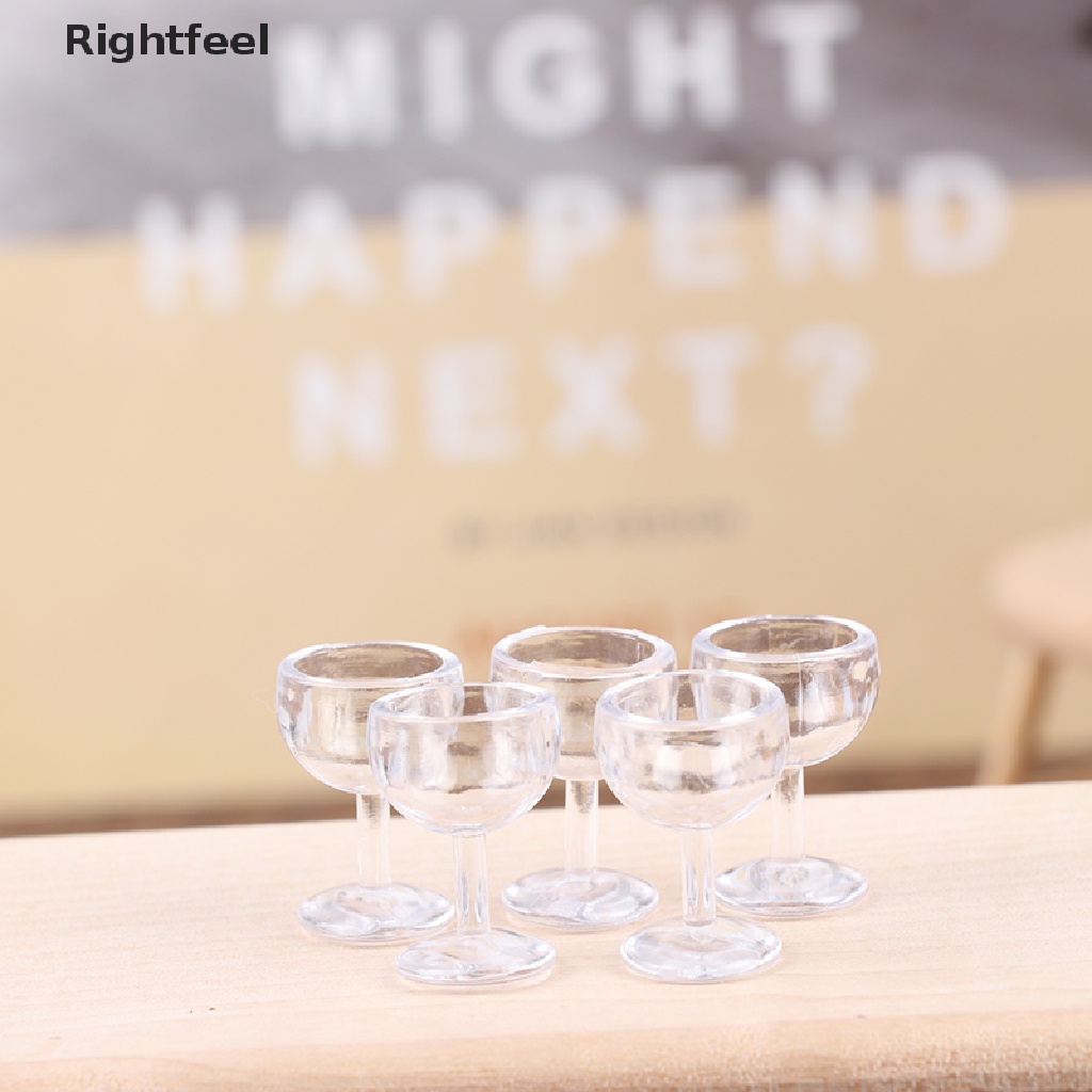 [Rightfeel] Set 10 Ly Rượu Vang Đỏ Thu Nhỏ 1 / 12 Trang Trí Nhà Búp Bê