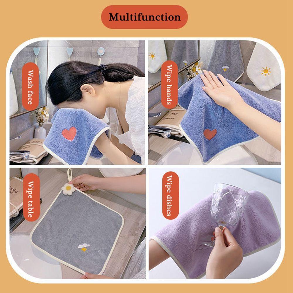 Khăn Lau Chén Dĩa Bằng Lông Cừu San Hô Dày Dặn Thấm Hút Tốt Cho Nhà Bếp / Phòng Tắm
