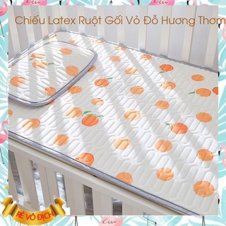 (Kíchthướcđặt)Chiếu điều hoà cao su non cho bé êm mềm, ruột gối hoa cỏ hương thơm tự nhiên